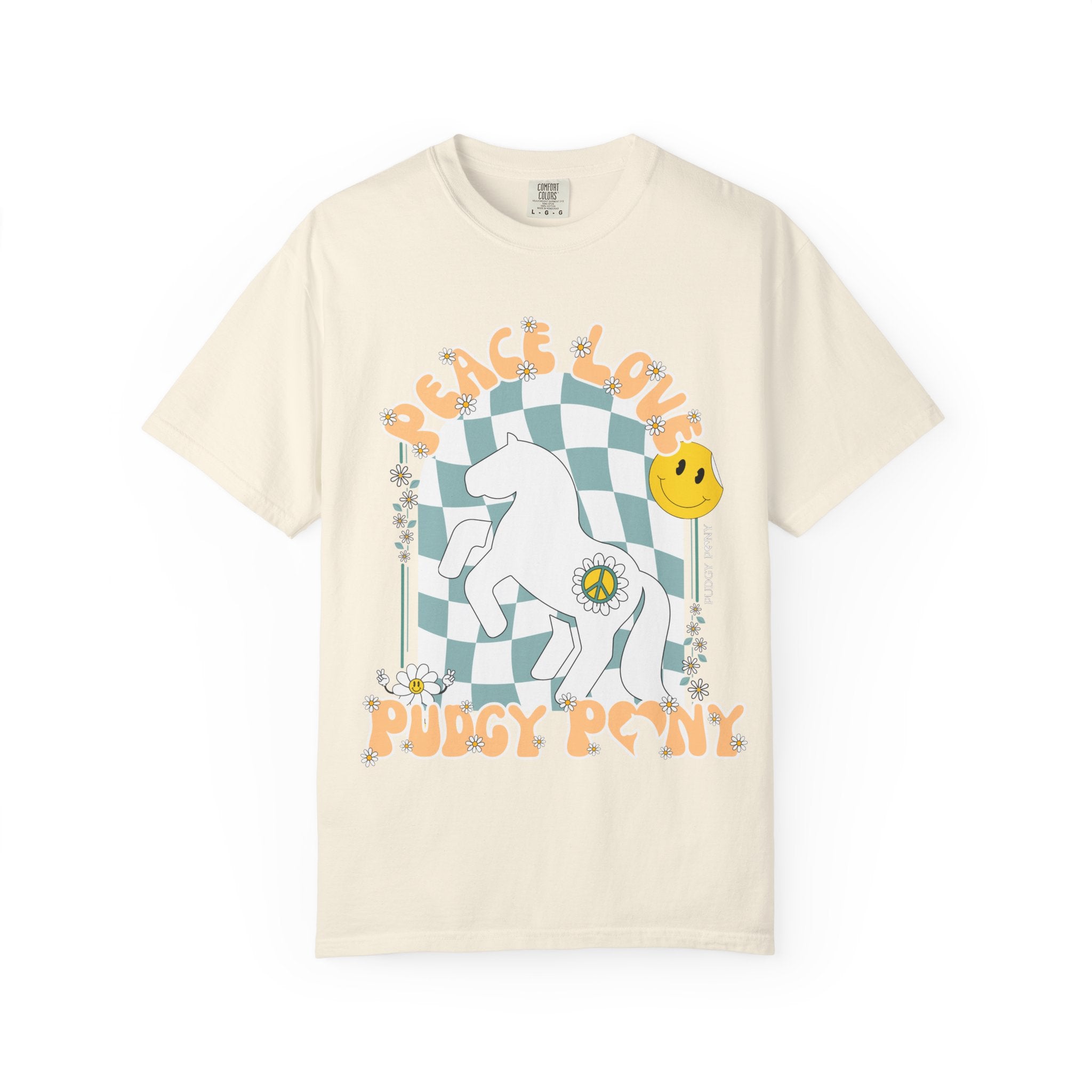 Peace Love Pudgy Pony Graphic T-Shirt
