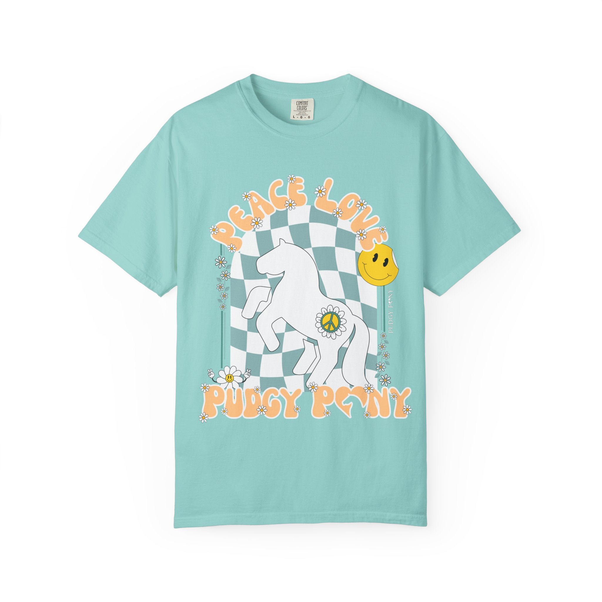 Peace Love Pudgy Pony Graphic T-Shirt