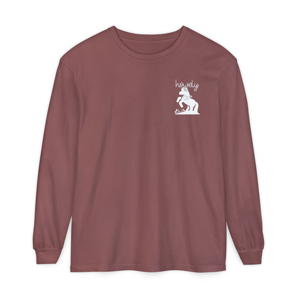 Pudgy Pony Howdy Long Sleeve Tee