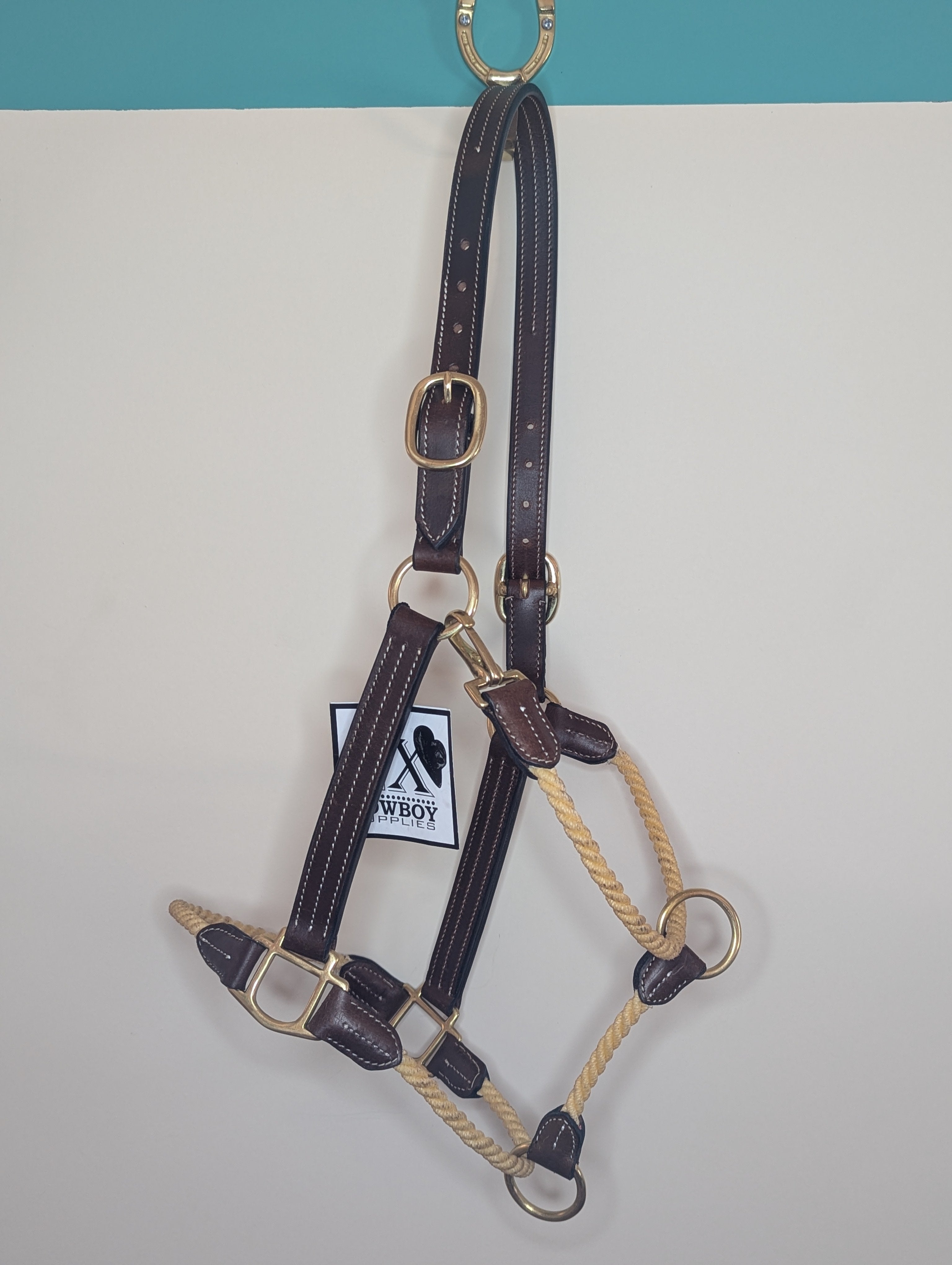Rope Nose Leather Halter FULL SIZE