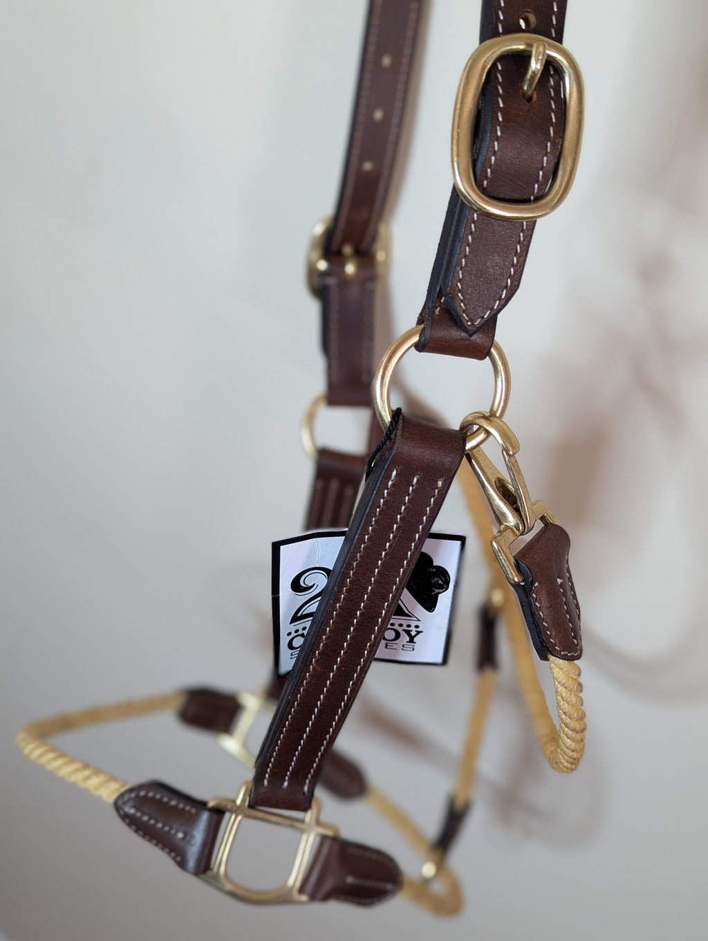 Rope Nose Leather Halter FULL SIZE