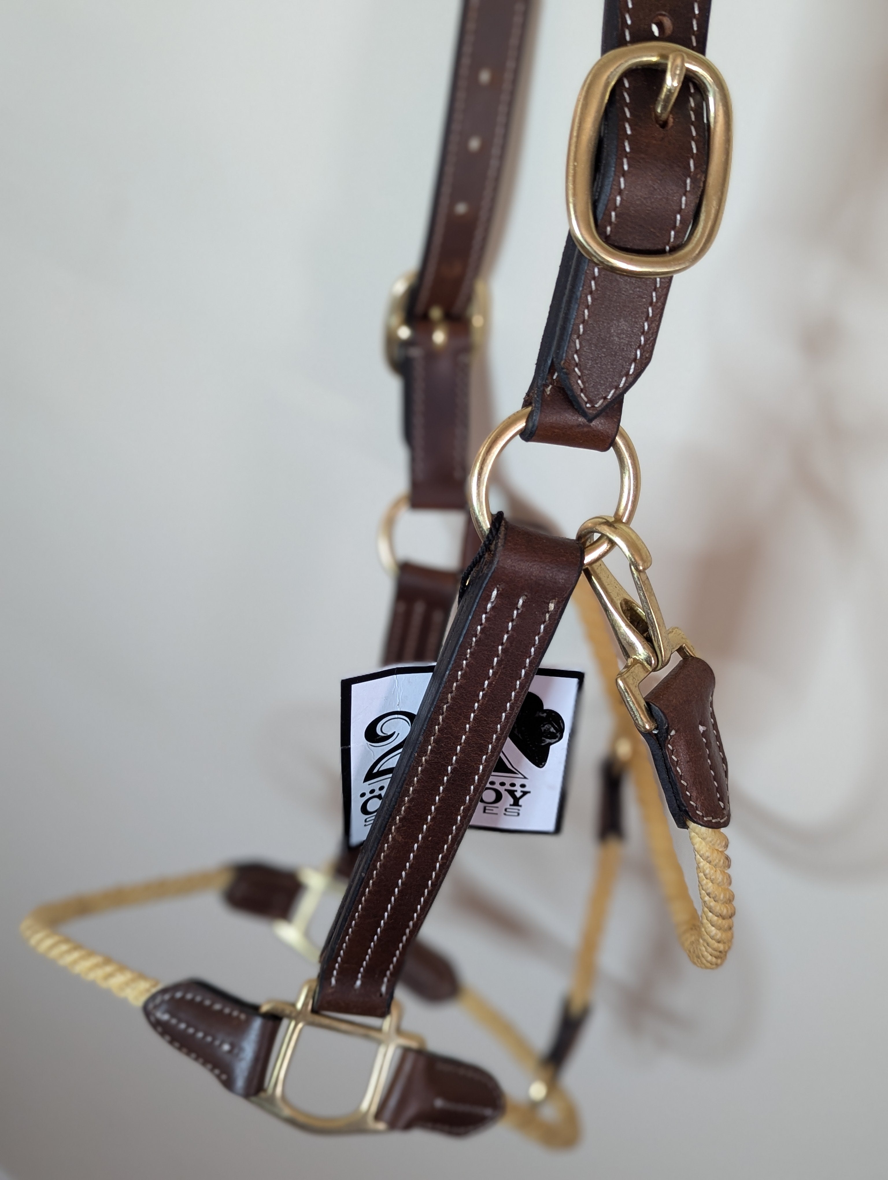 Rope Nose Leather Halter FULL SIZE