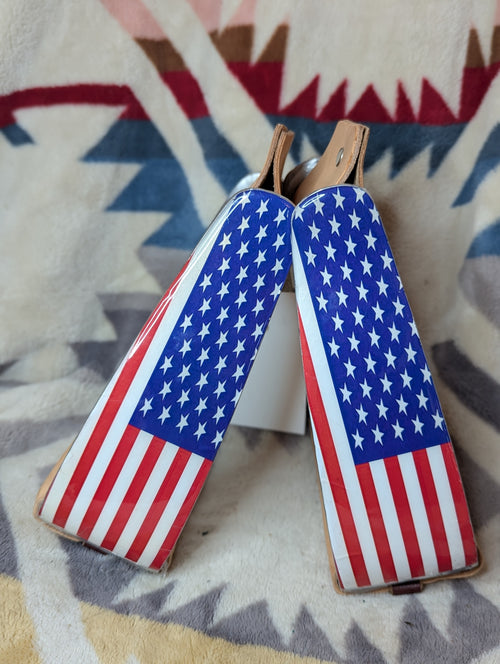 American Flag Western Stirrups