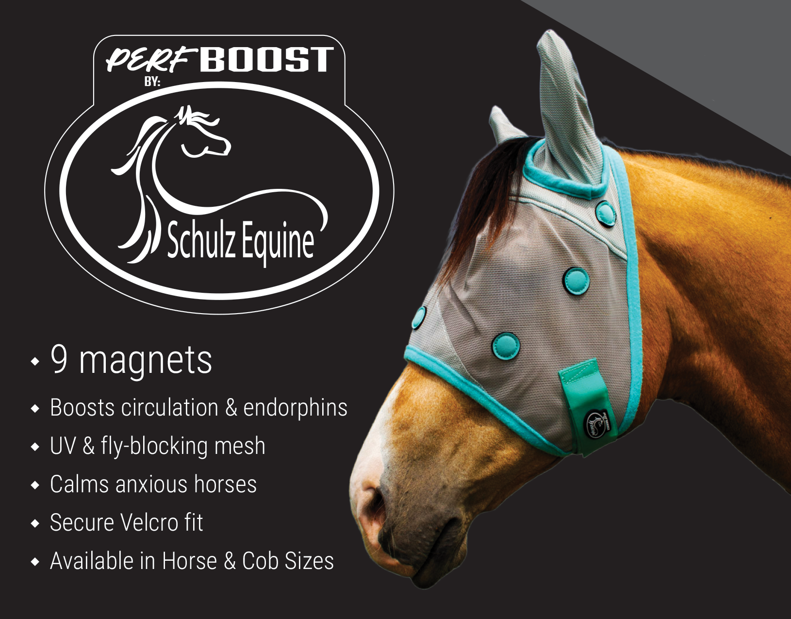 Perf Boost by Schulz Equine Magnetic Fly Mask