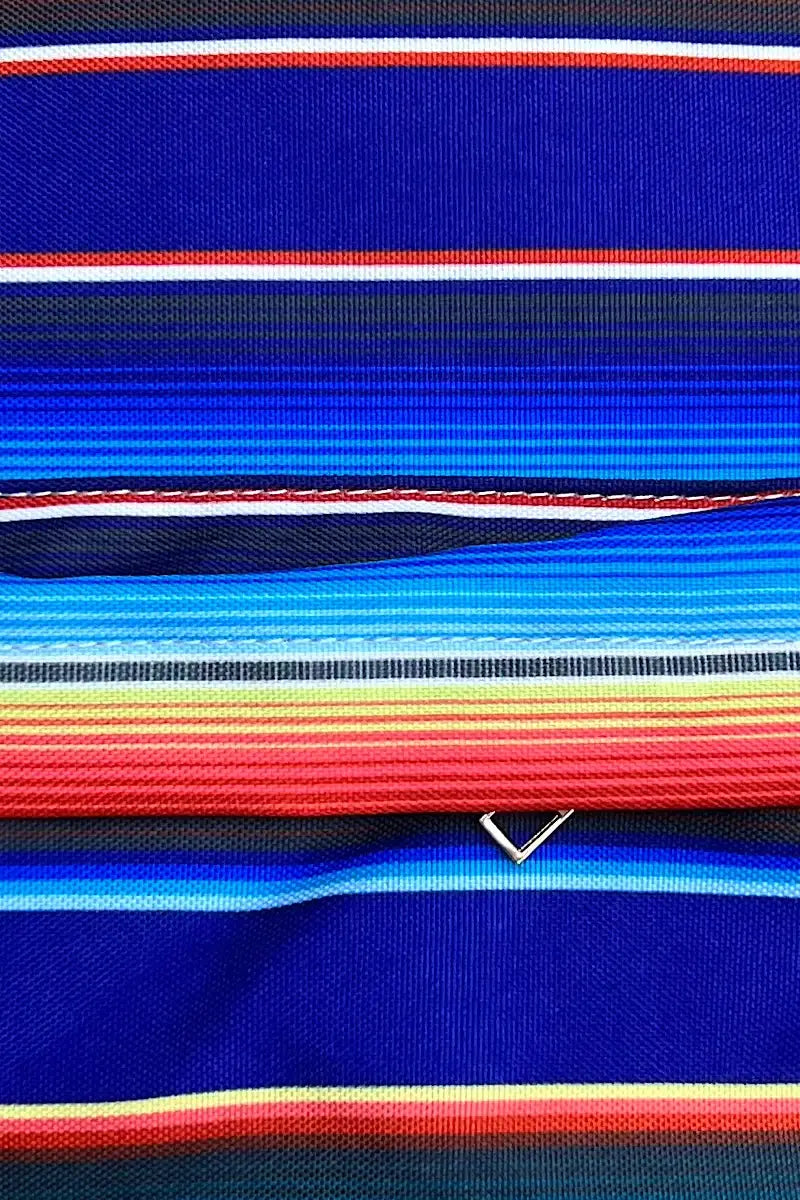 ROYAL BLUE/GREEN SERAPE PRINTED SAMLL SIZE BACKPACK.